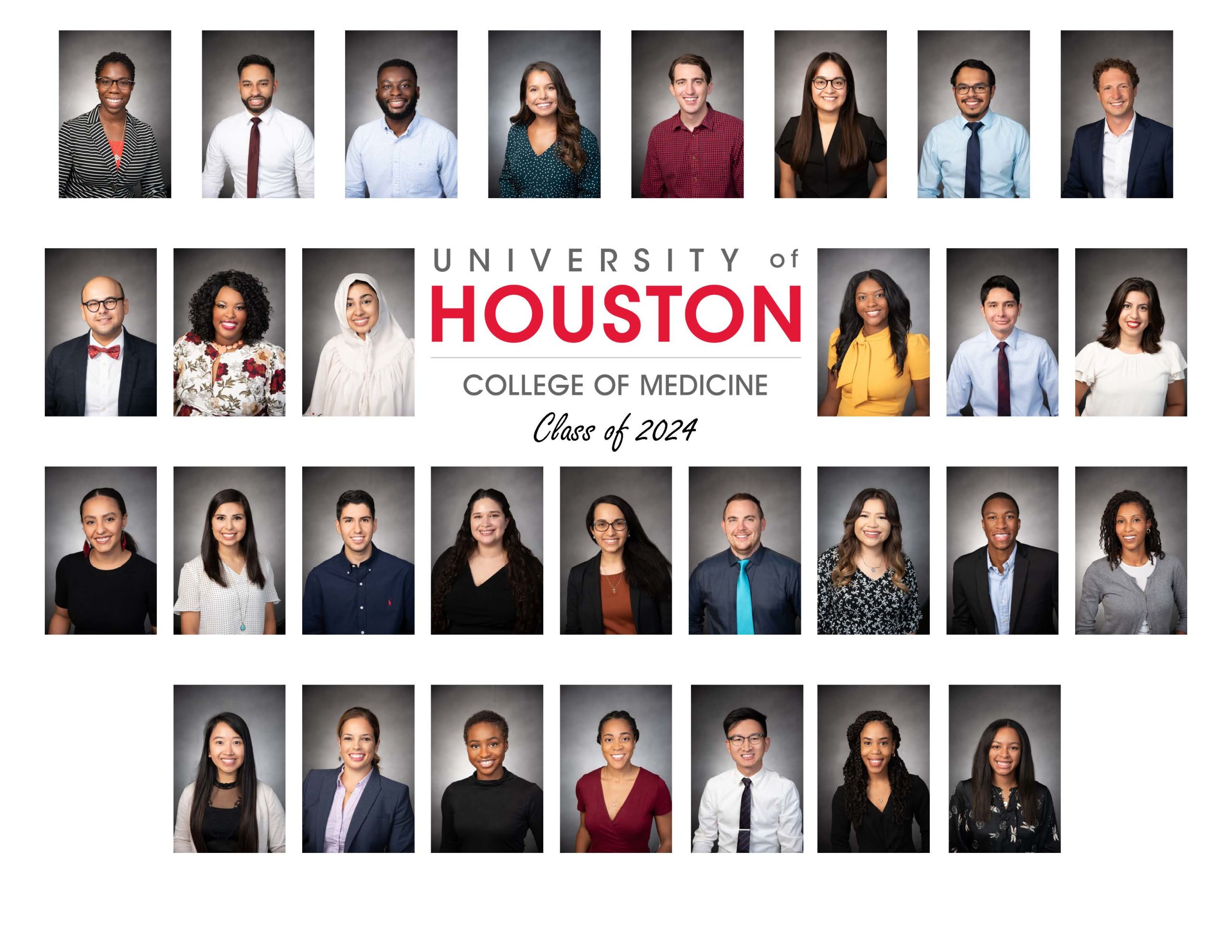 Photo montage of portraits of individuals in the College of Medicine first class