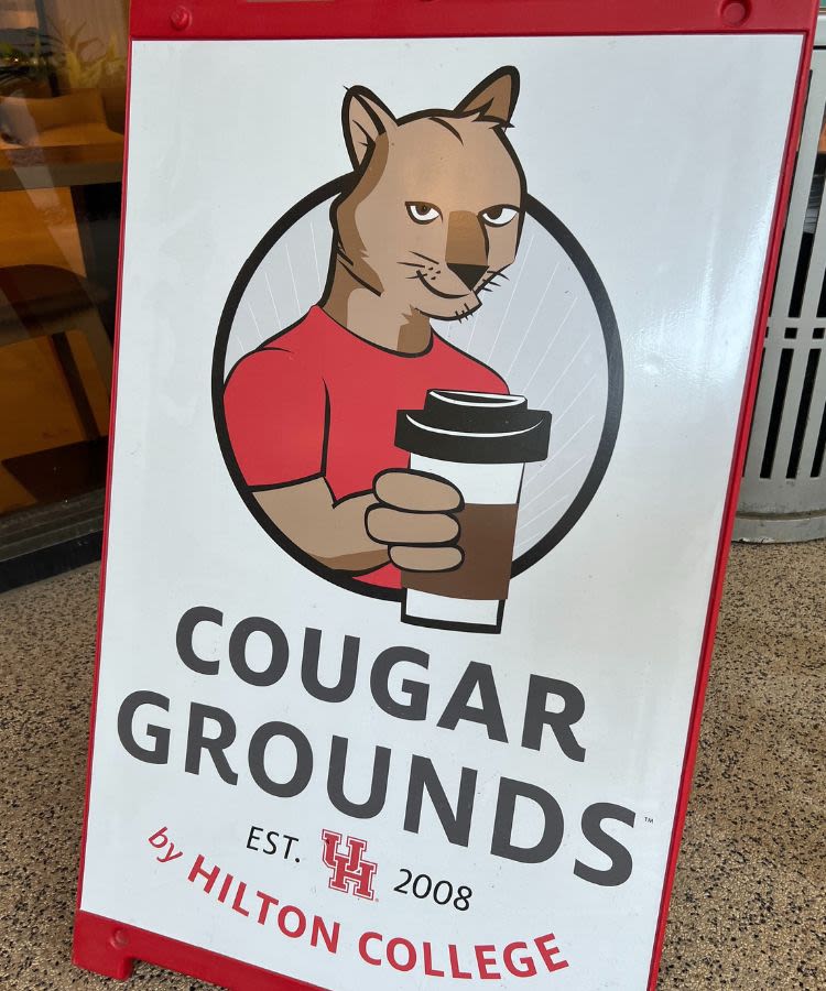 Cougar Grounds sign