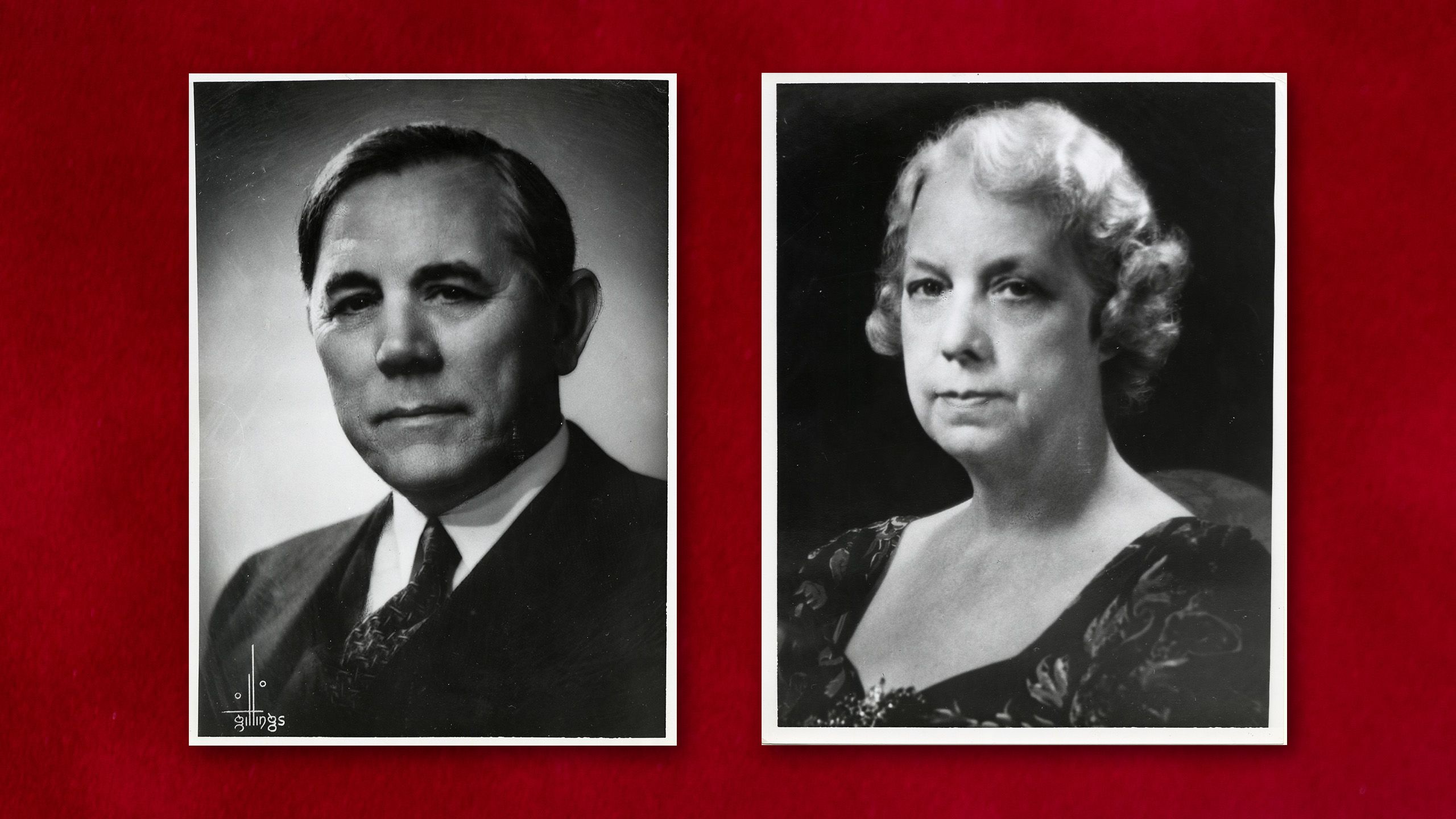 Portraits of Hugh and Lillie Cullen