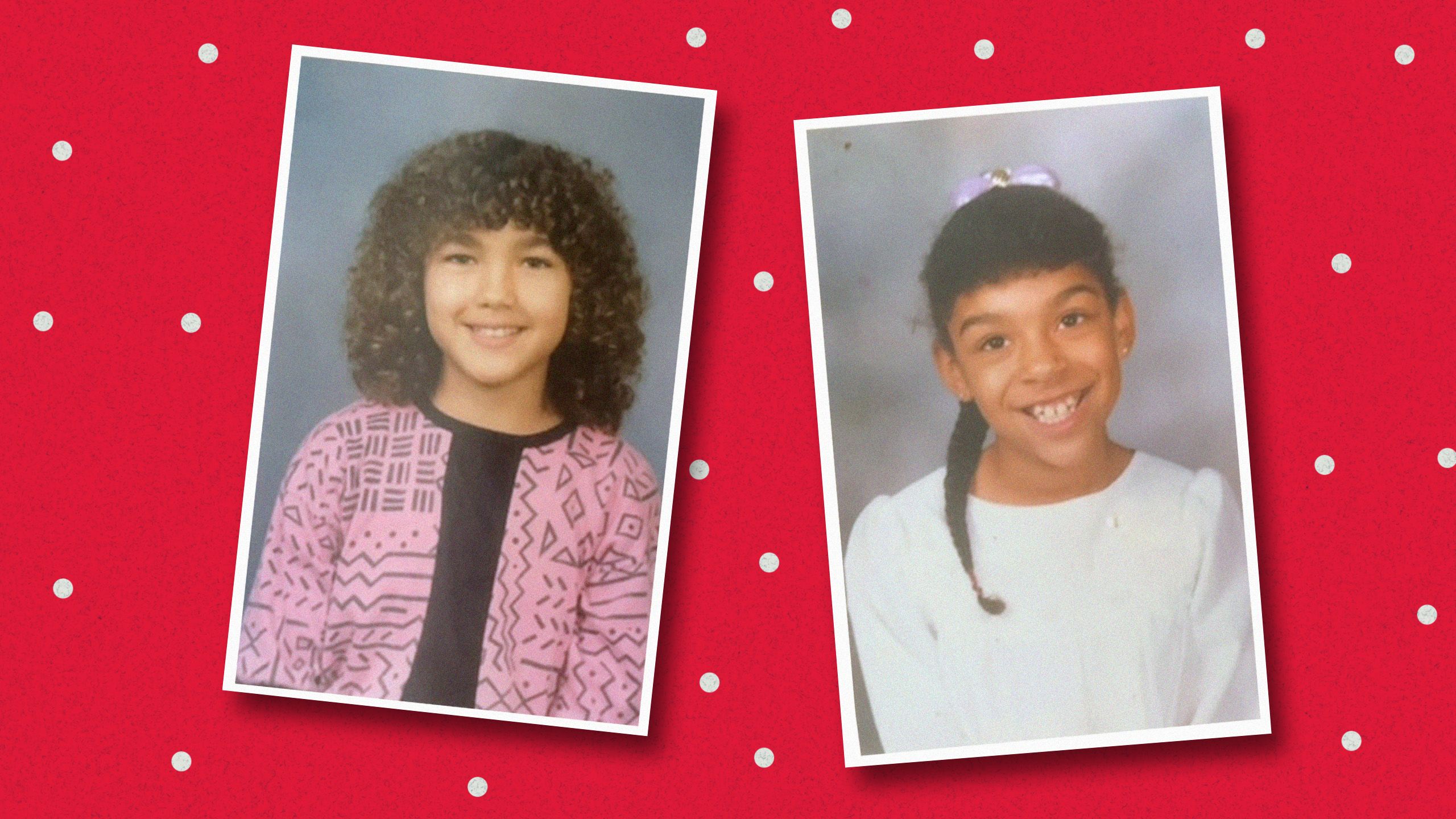 Pictures of Anya and Khechara when they were in elementary school
