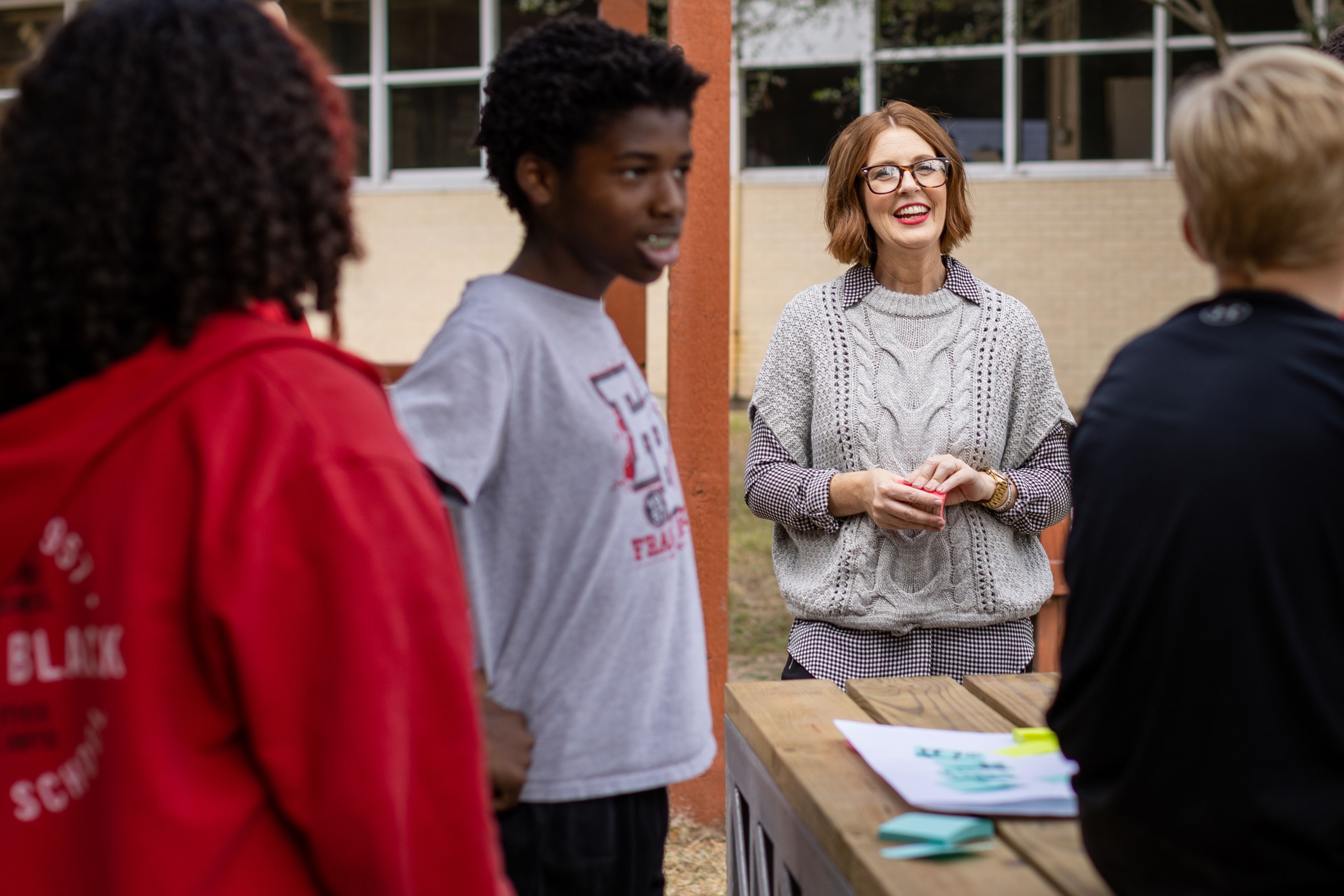 Kasey McGuigan, who is working toward a master’s in architectural studies, got experience coordinating the project build from start to finish.