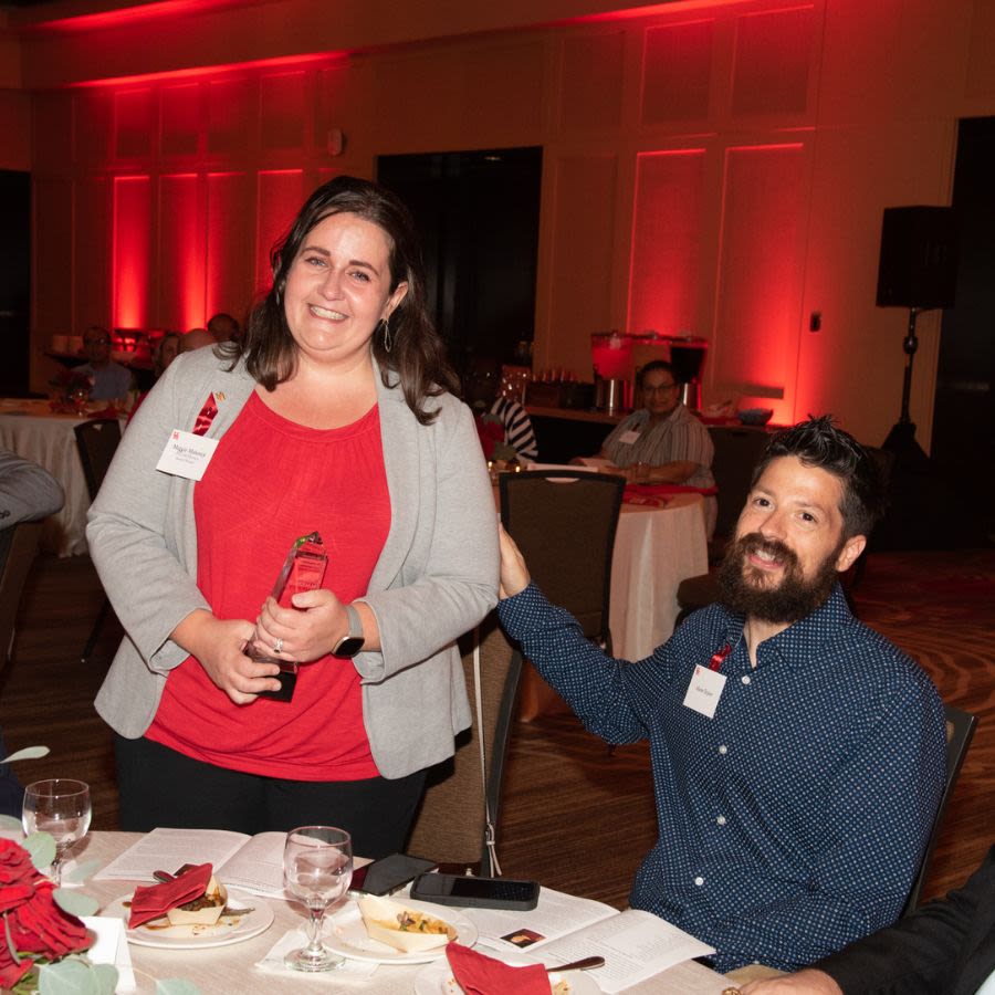 Maggie Mahoney and her husband, Adam Taylor