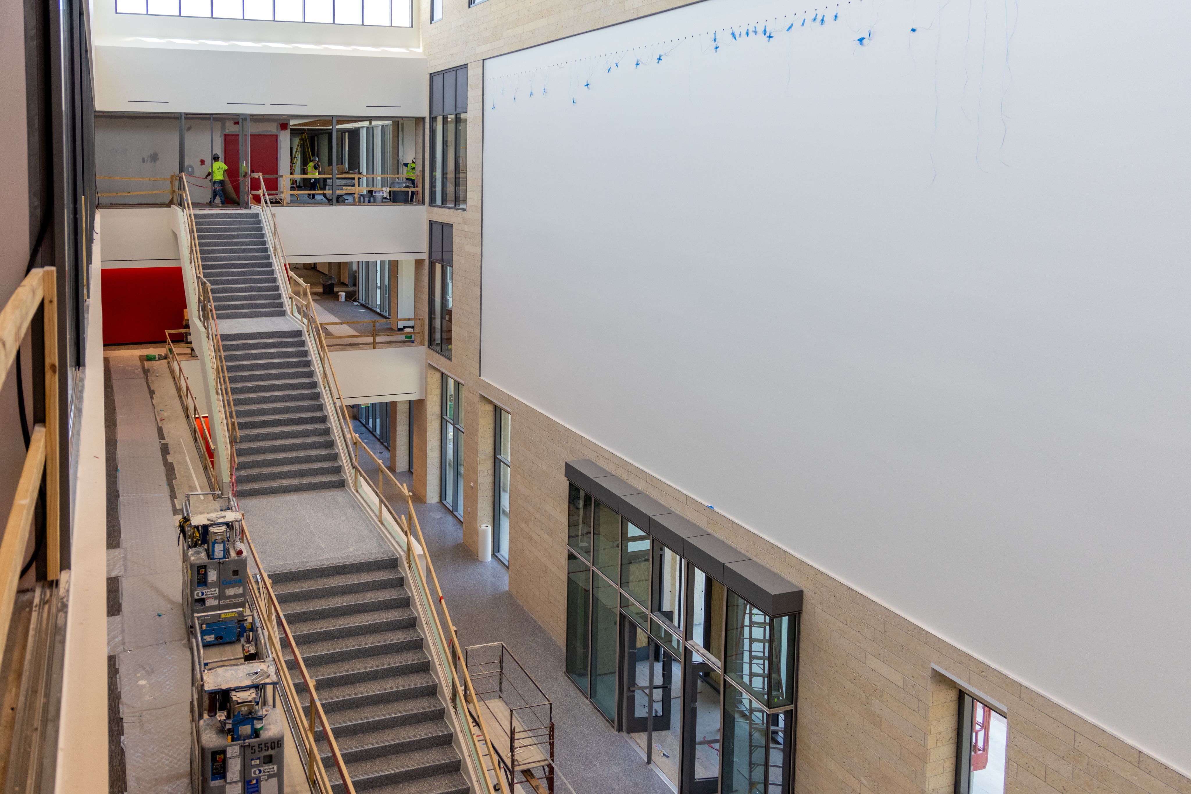 Stairs under construction in new medical school building