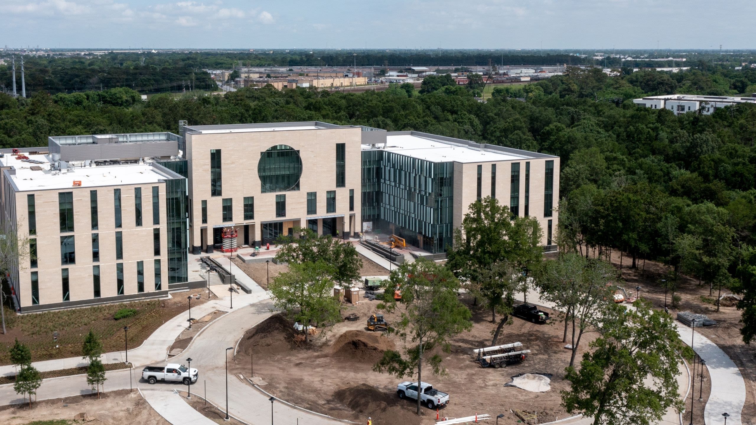 Exterior of new medical school building under construction