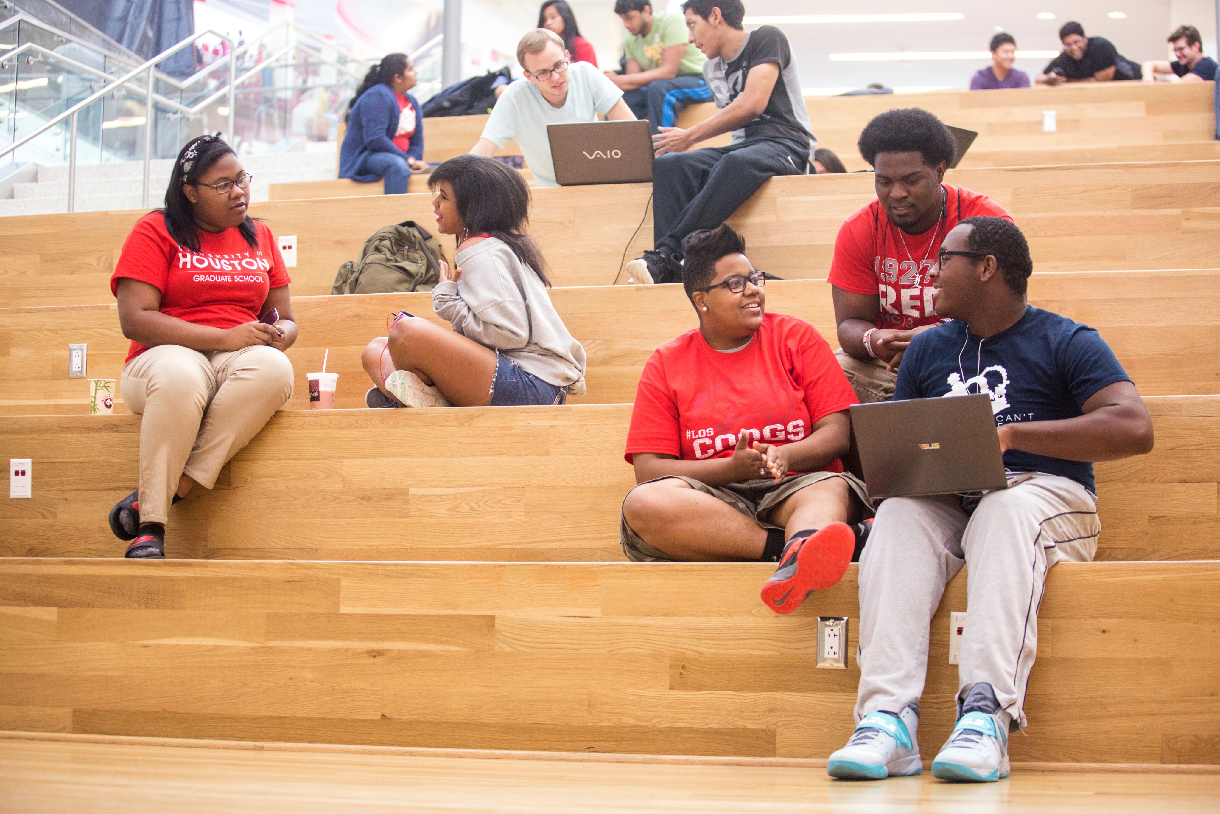 Group of African American college students