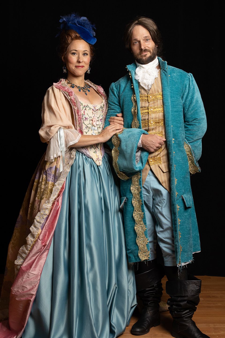 Allison Pistorious and Jay Sullivan pose for a portait in costume.