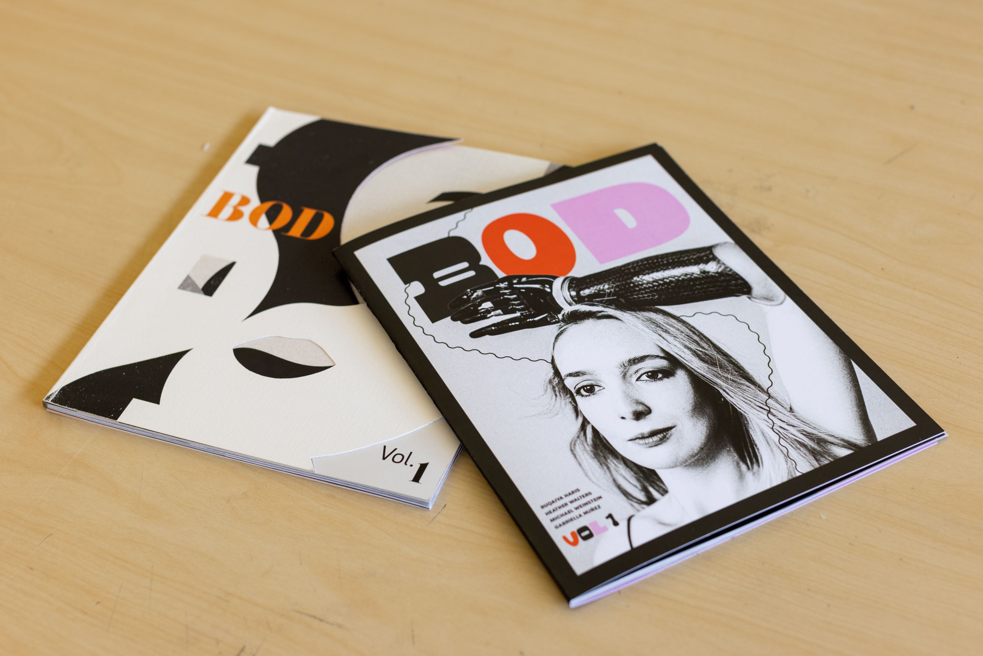 Photo of a book titled "Bod" created by KGMA students