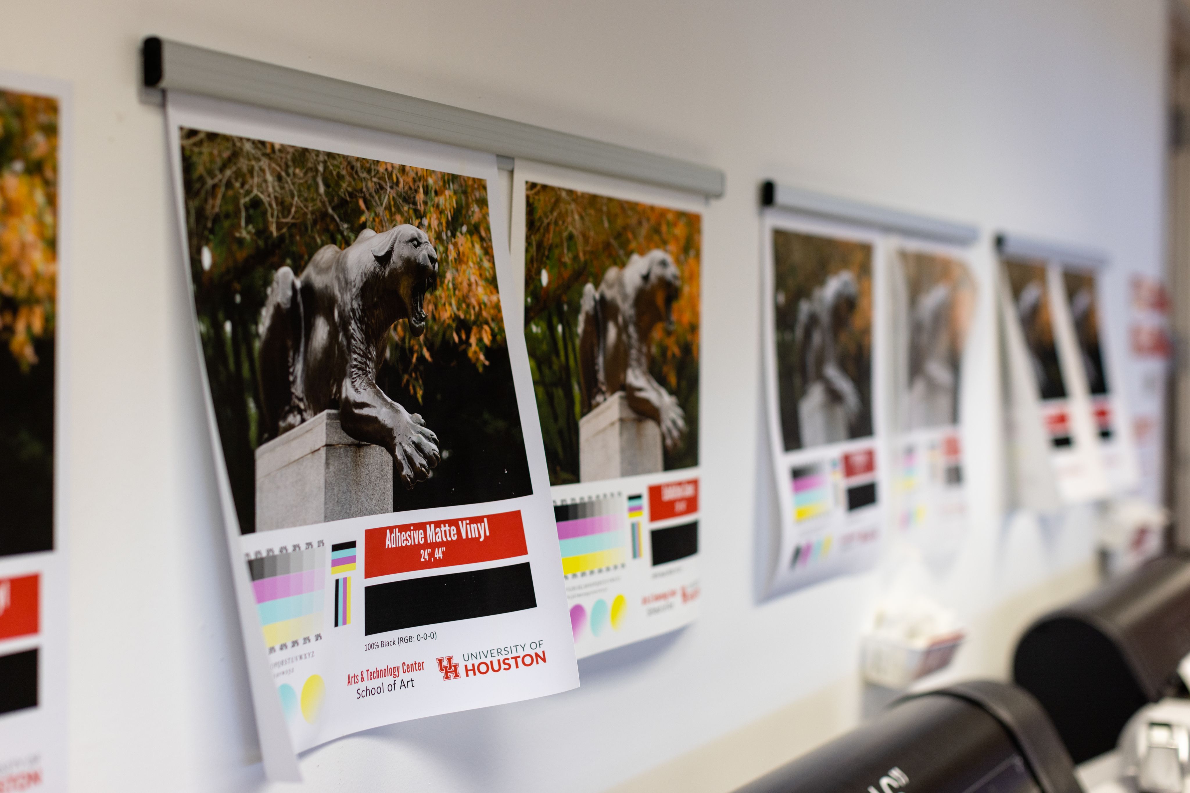 Photo of a wall of different paper mediums that can be used.