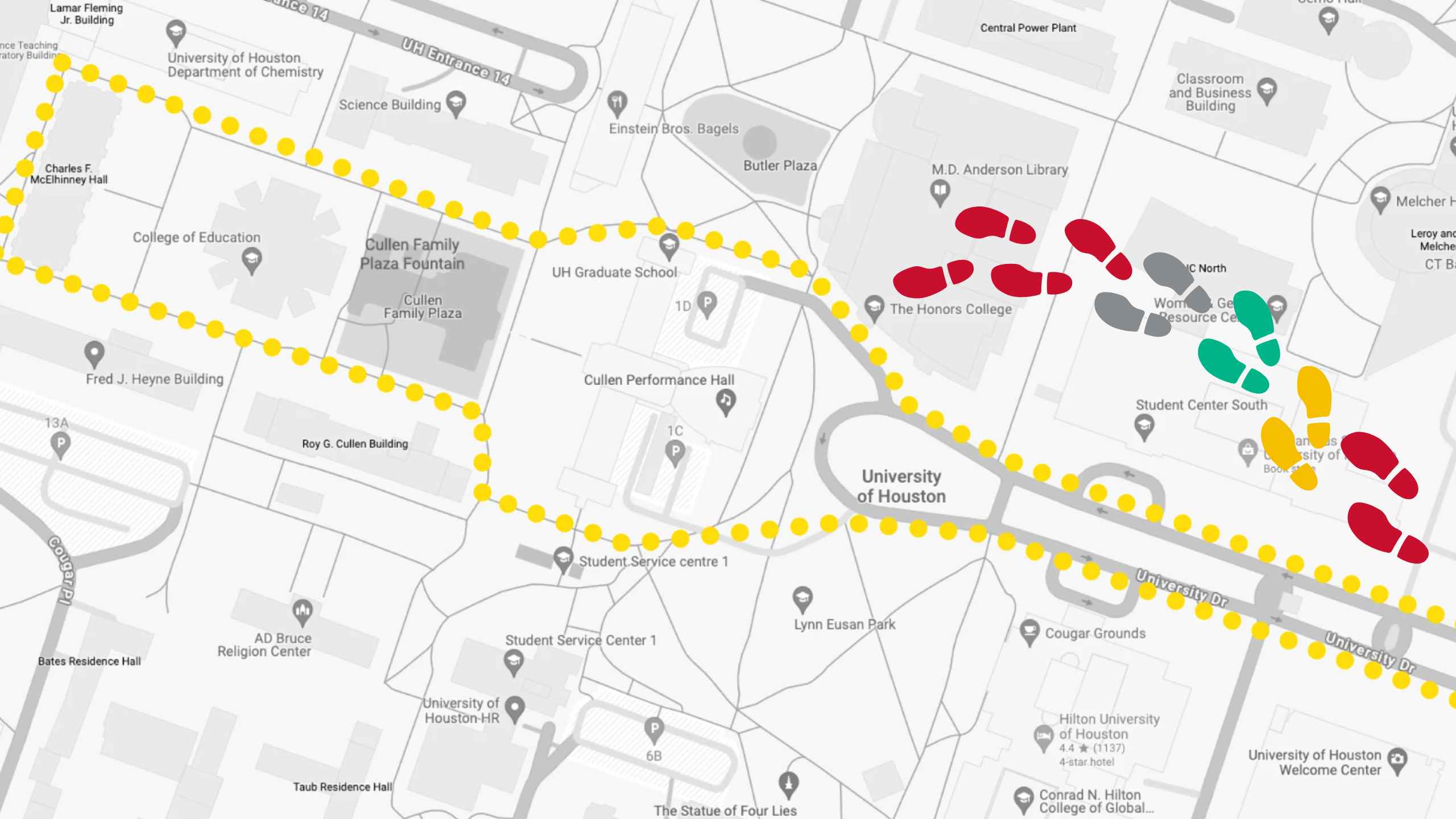 This is a map showing the route used in Connect In Motion as they walked or ran for this event.