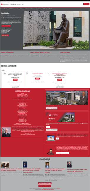 Screenshot of the UH Law Center's digital media.