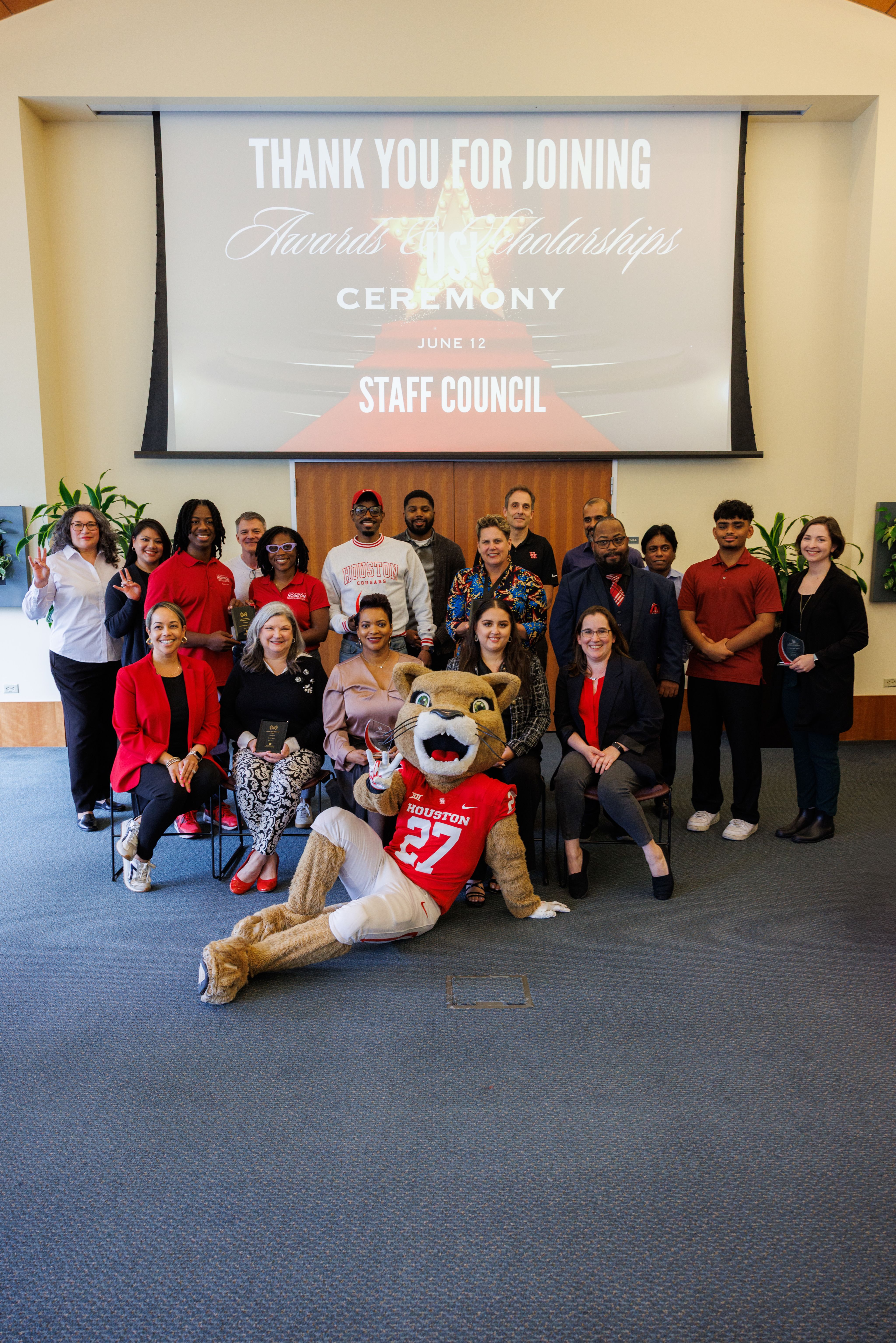 Group photo of the Staff Council Awards & Scholarship winners.