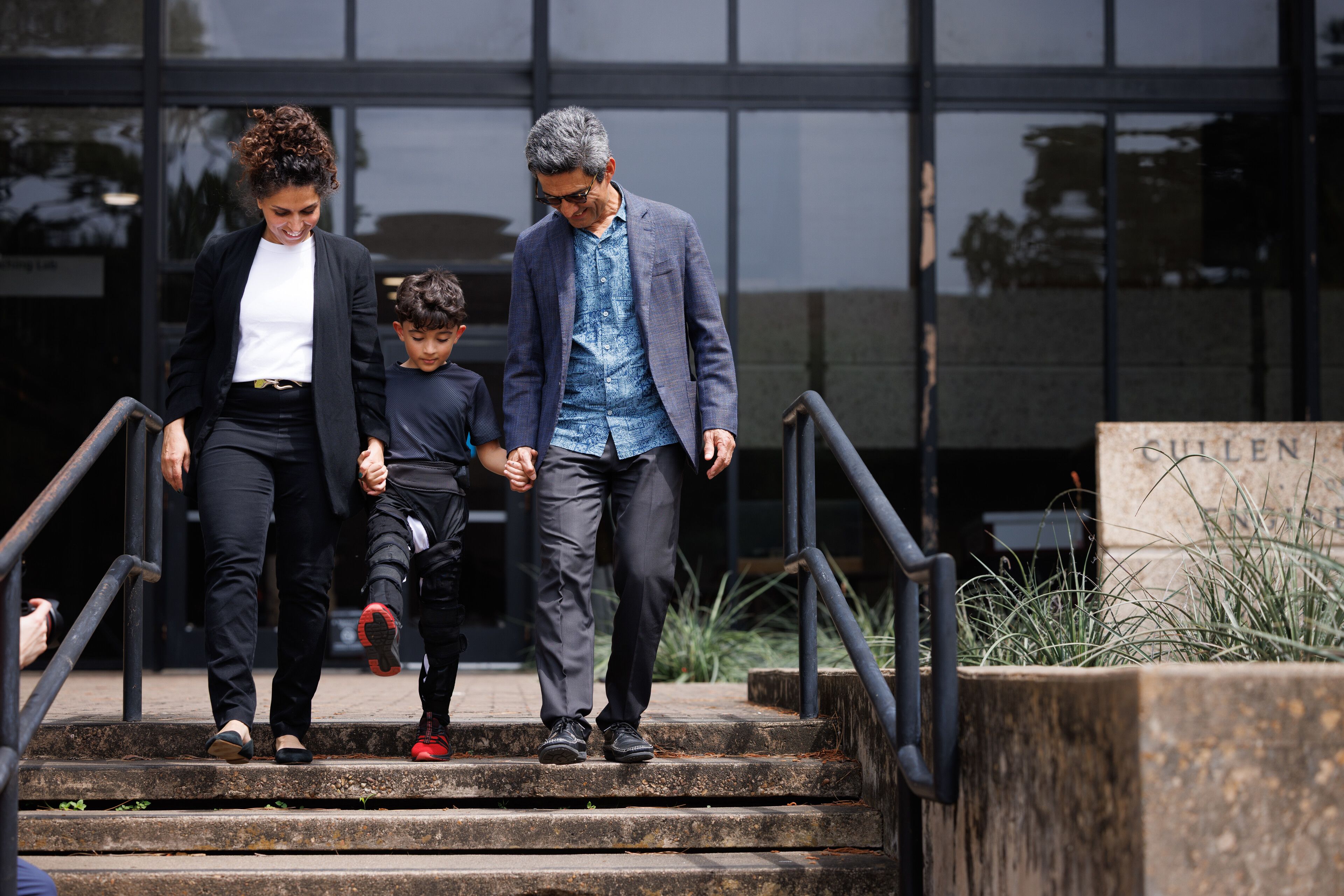 demonstration of child walking with exoskeleton
