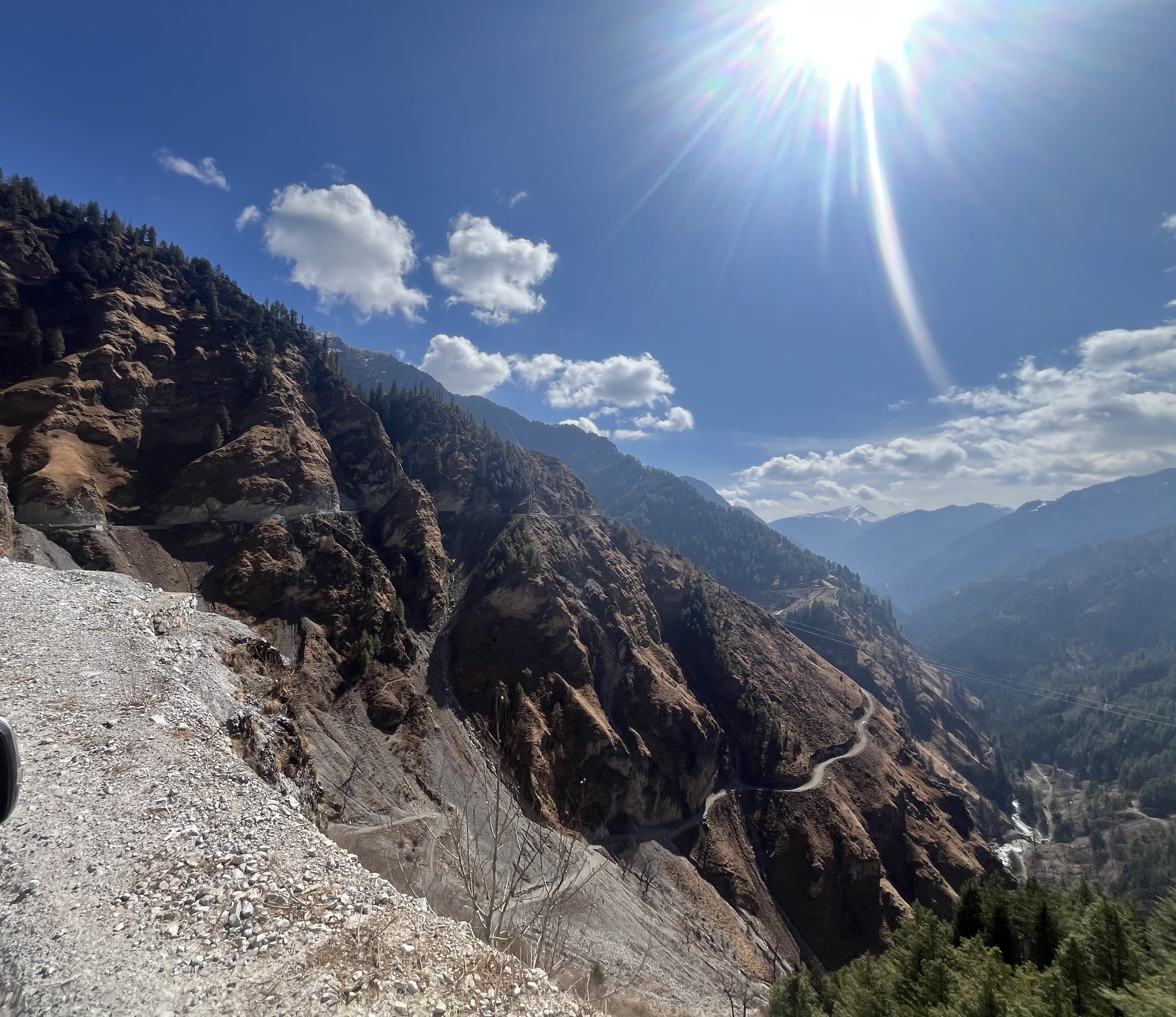 mountain road from Jumla to Surkhet in Nepal