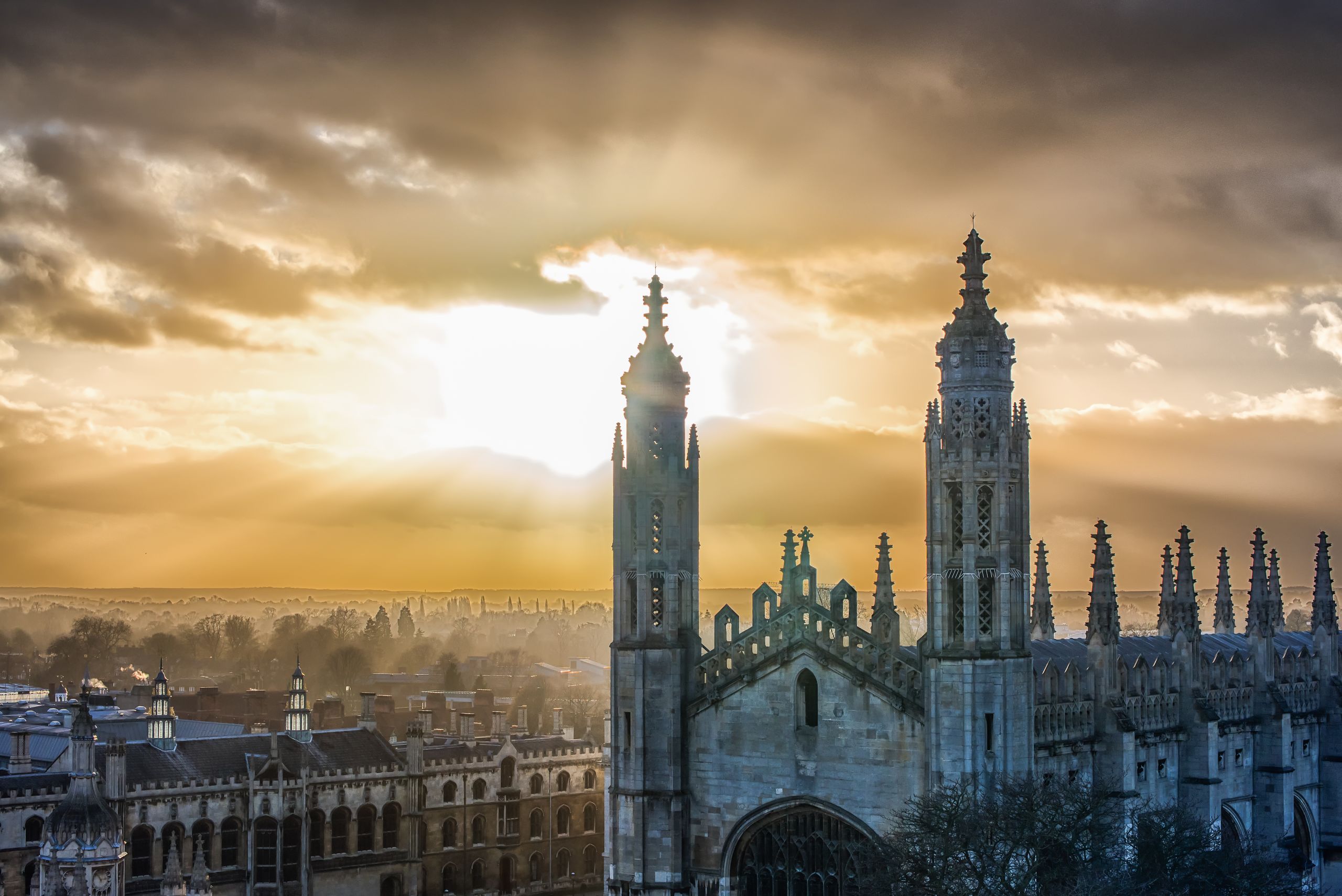 Cambridge University skyline