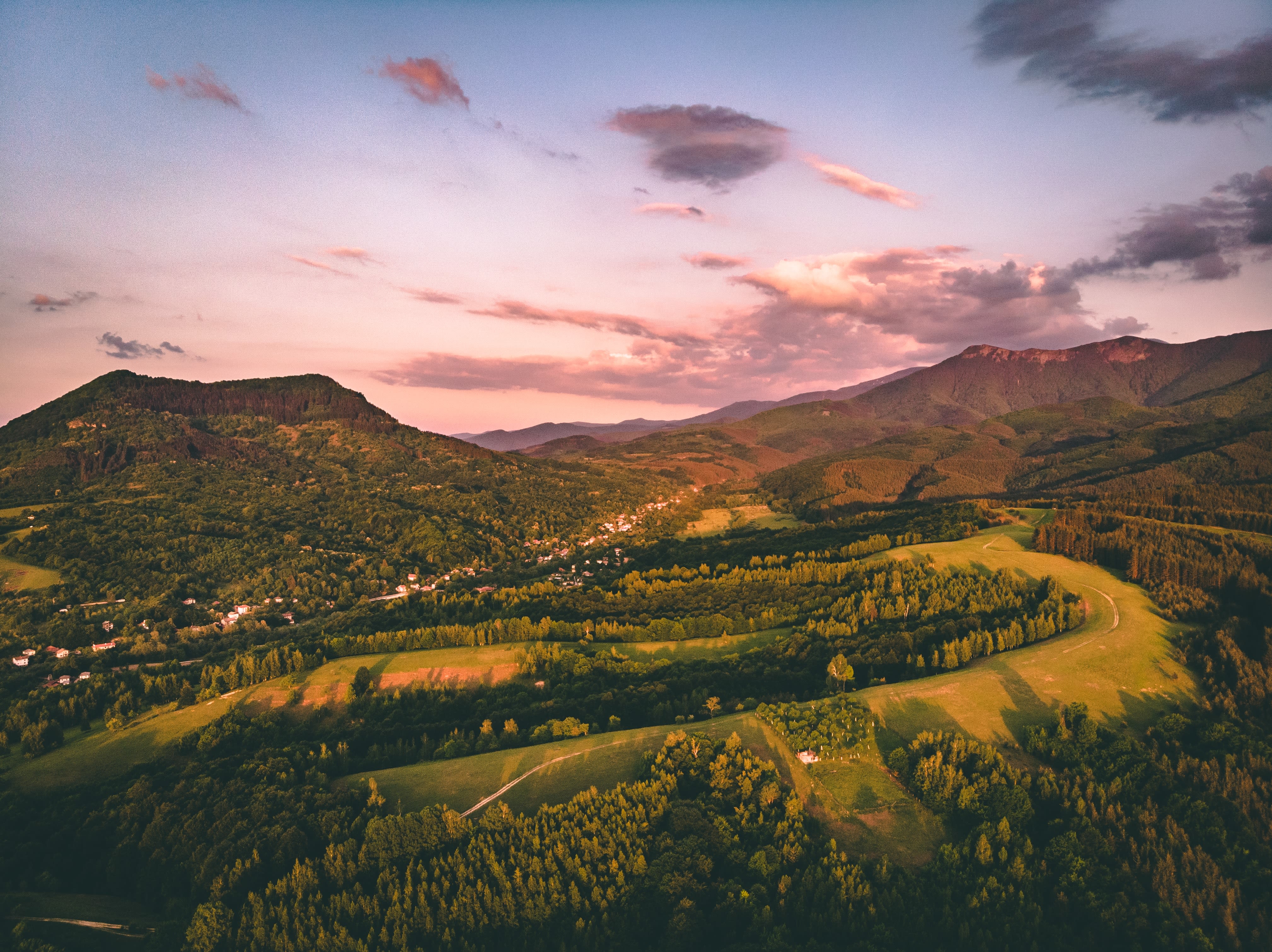 Landscape portrait of Bulgarian countryside