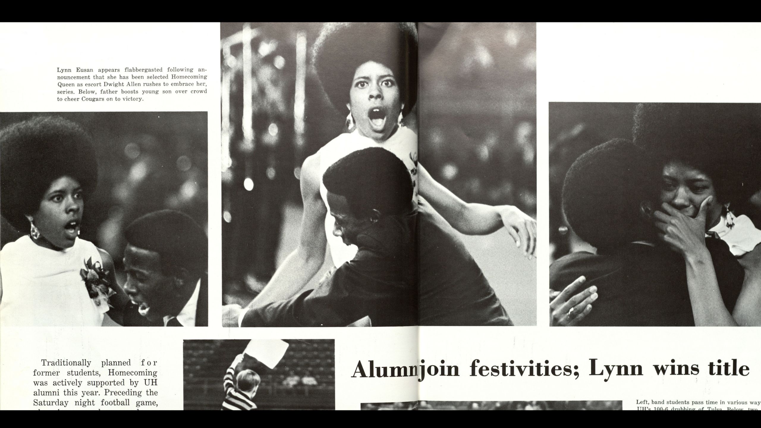 Lynn Eusan shocked at winning homecoming queen in 1968.