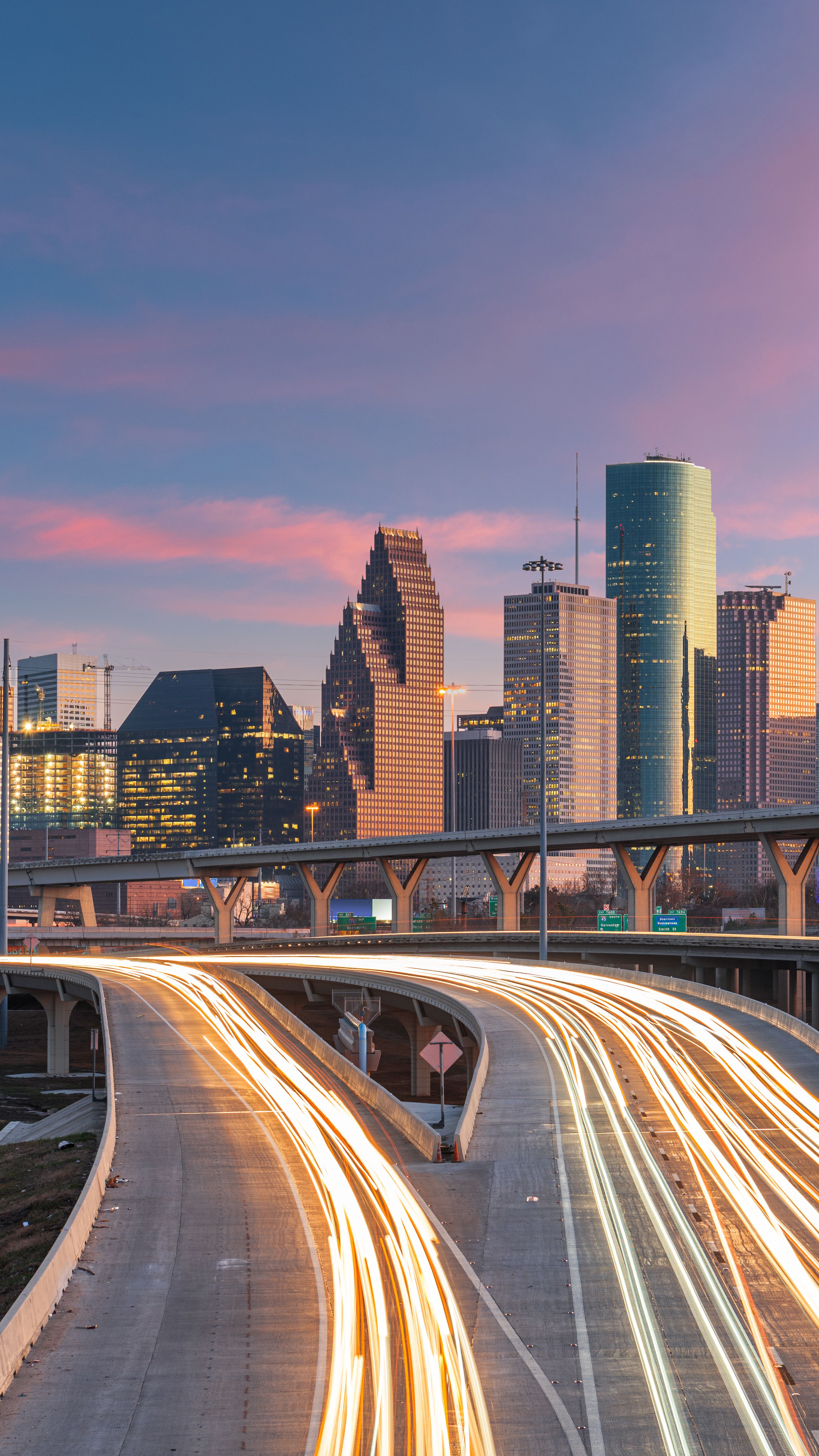 Houston skyline.