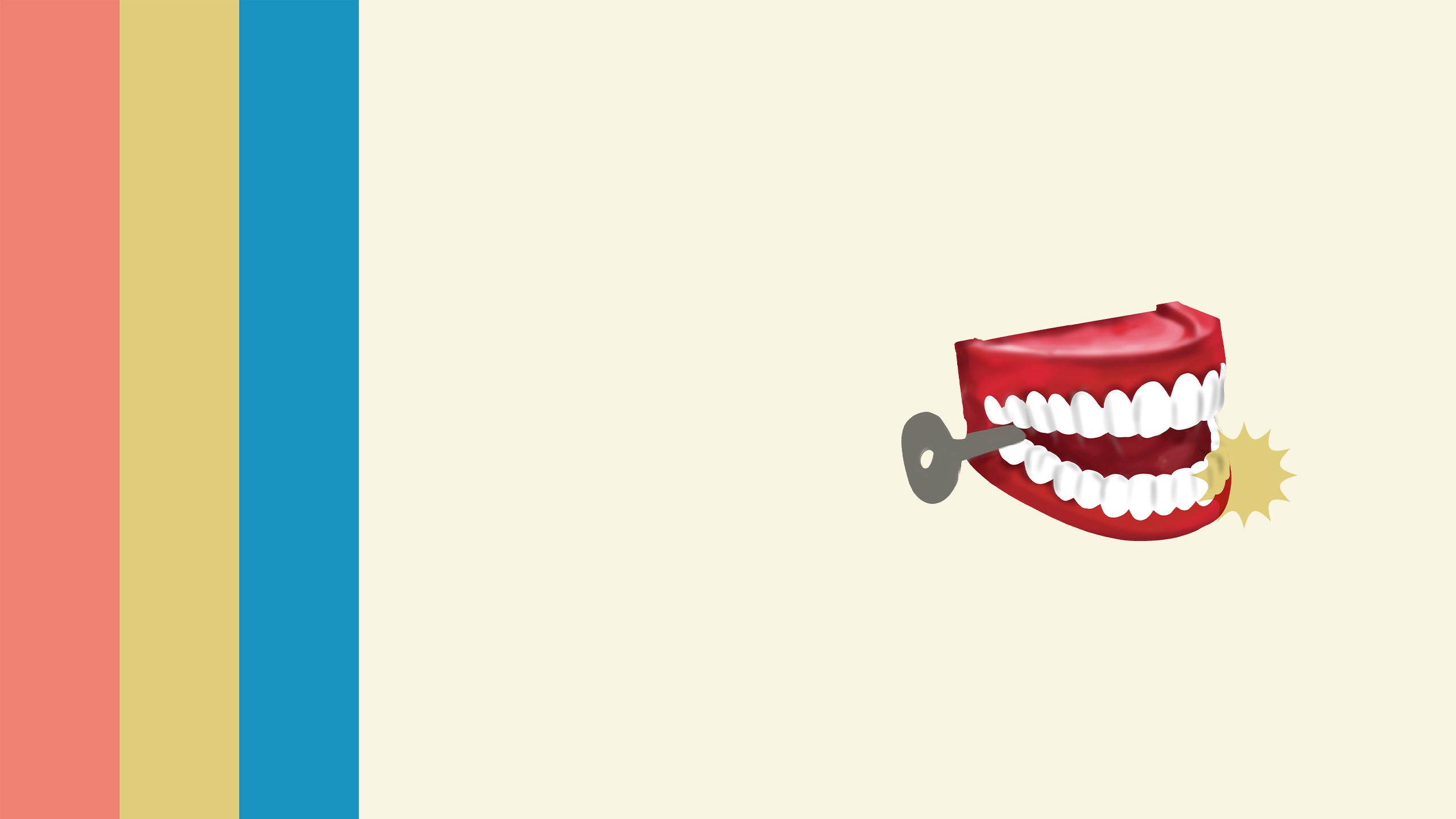 A red & white icon of Yakity Yak Talking Teeth